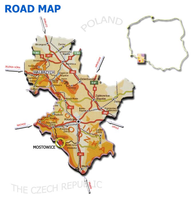 Map of the lower silesia
